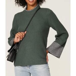 Splendid Green Gray Darla Sweater S